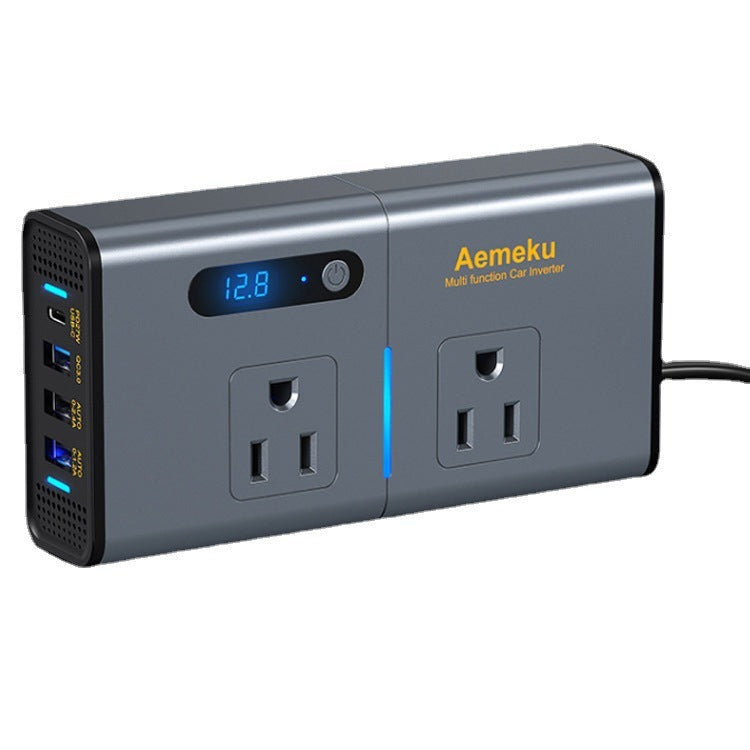 Car Inverter 200W Cigarette Lighter Super Fast Charge USB Power Adapter Socket PD Charger